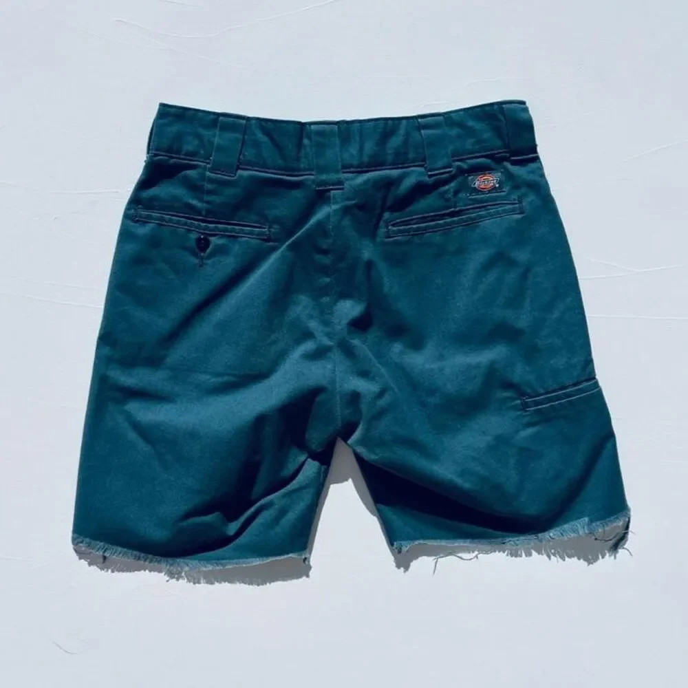 Dickies Alt Cutoff Cropped Faded Blue Shorts Small
